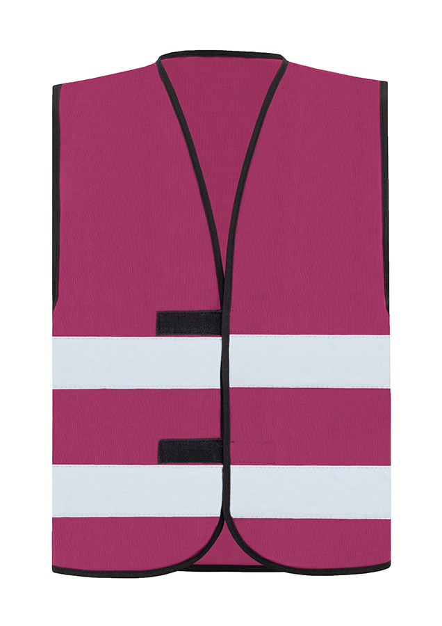 reflexvest, high-visibility, vest, pink, striped