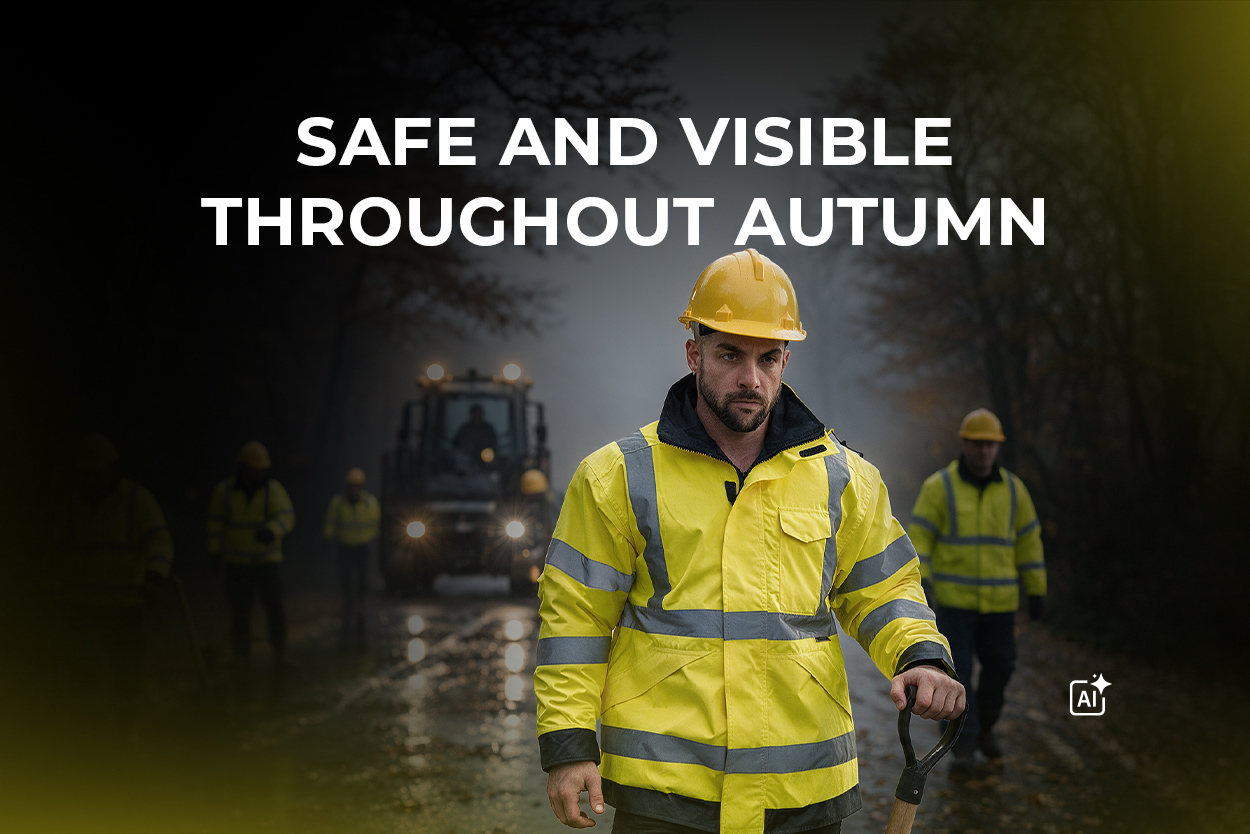 Sicherheitsweste, Arbeitshelm, High-Visibility, Schutzhandschuhe, Baustellenarbeit