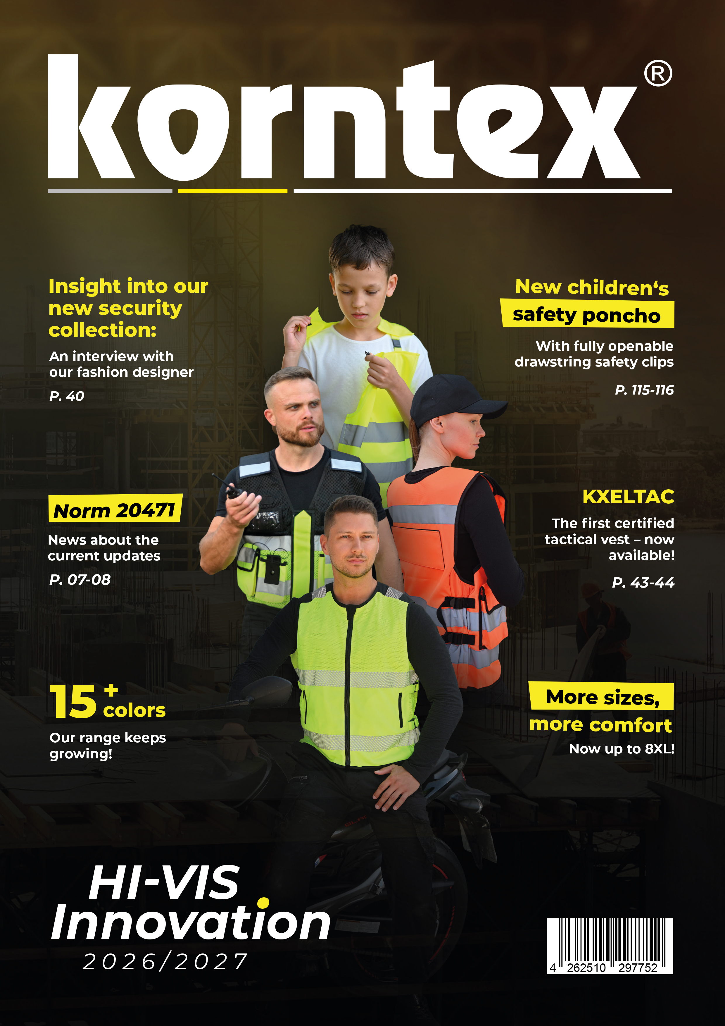 Sicherheitsweste, High-Vis, Reflektierend, Arbeitsschutz, Körpertasche