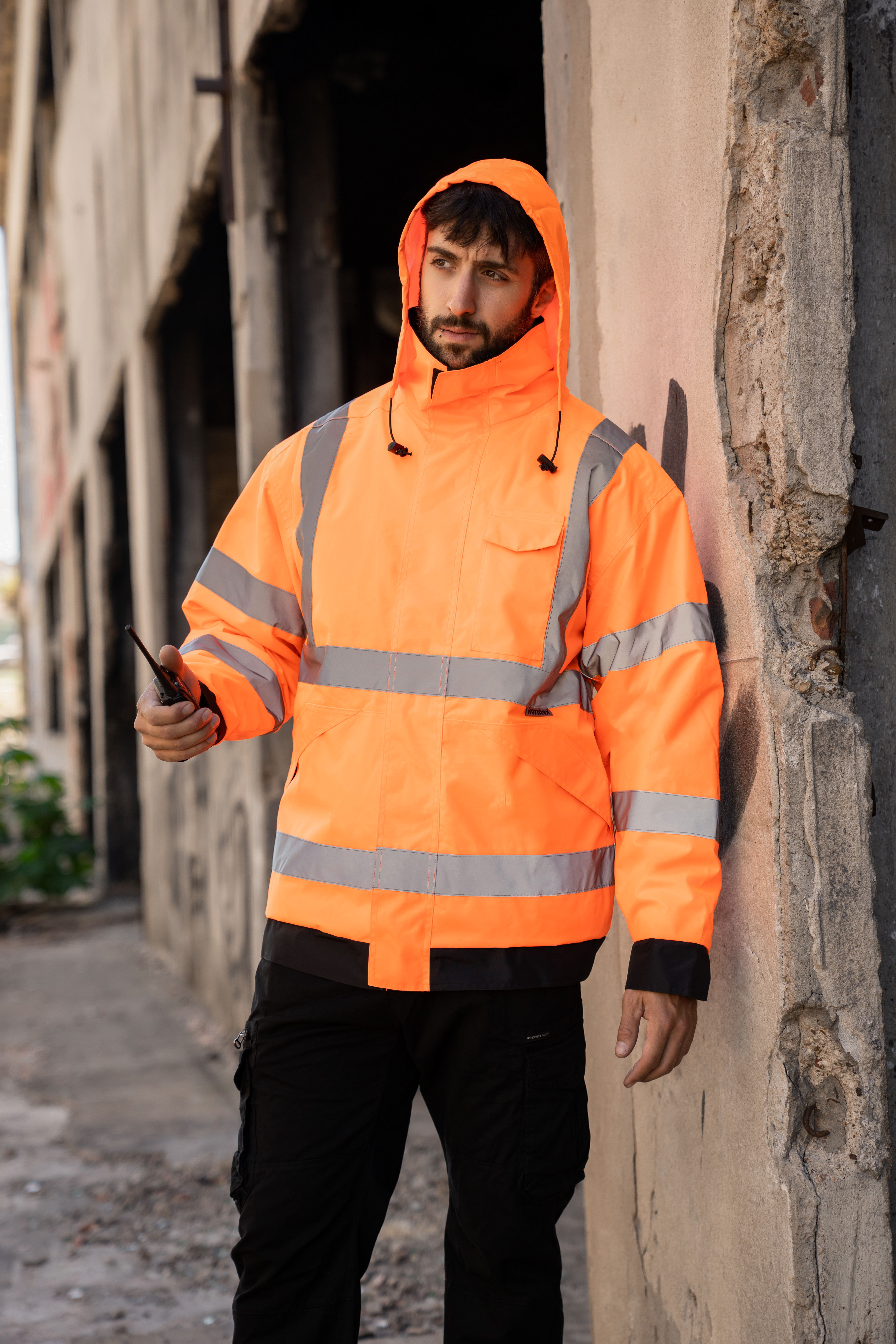 anorak, hochauflösend, jacke, orange, reflektierend, Sicherheitsjacke, Hochsichtbare Kleidung, Reflektoren, Sicherheitskleidung, Arbeitsschutz