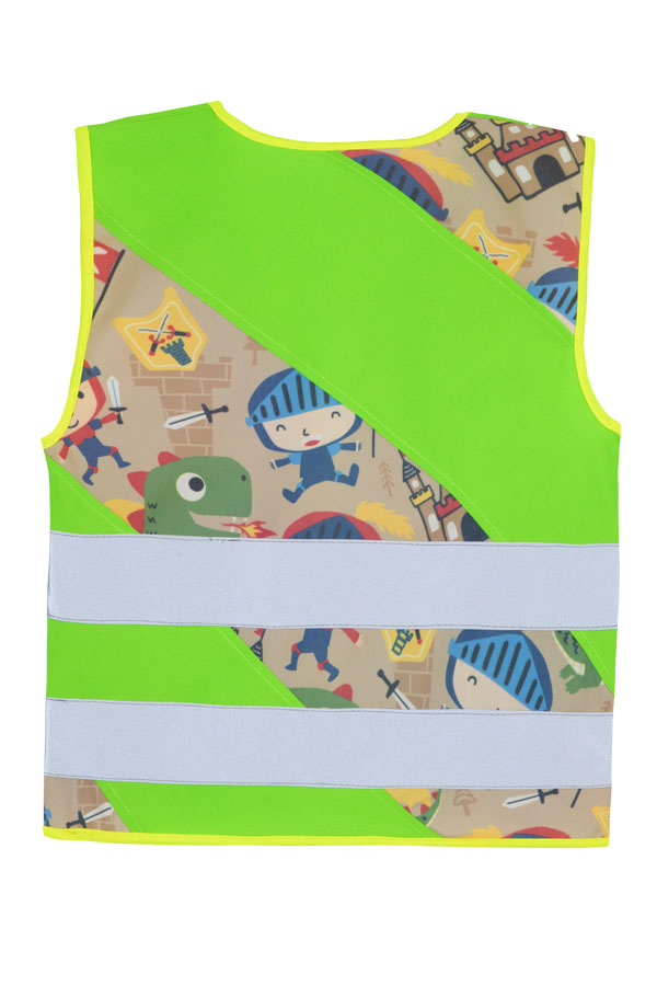 neongrüne Korntex-Warnweste mit Ritter-Muster
